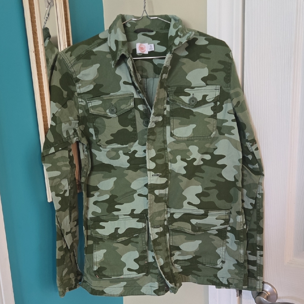Wonder Nation Green Camo Jean Jacket